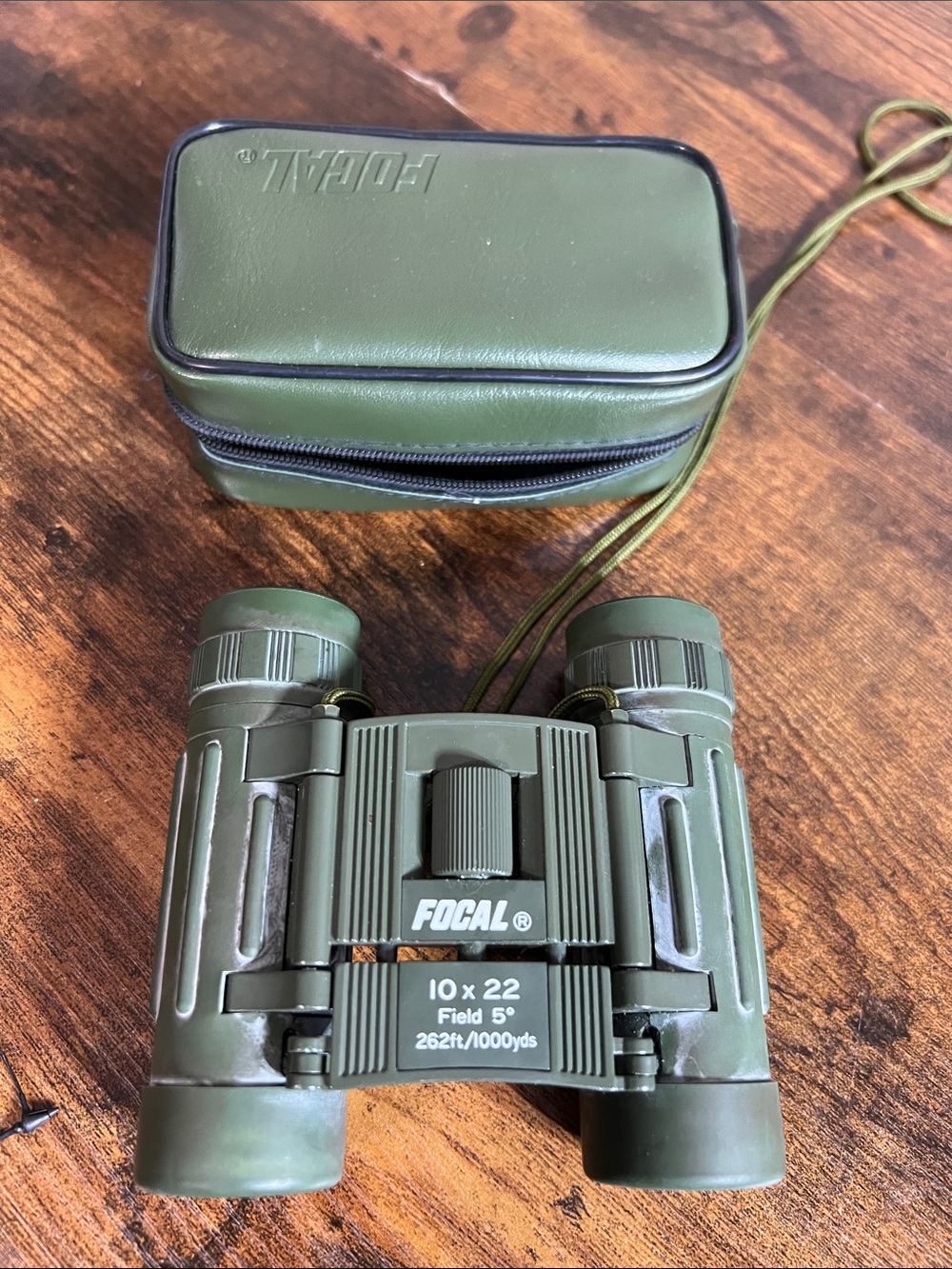 Aris Olive Green 10x22 Compact Binoculars with Case